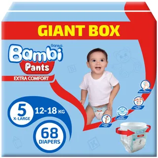SANITA BAMBI PANTS DIAPER 5 XL GIANT BOX 68PCS
