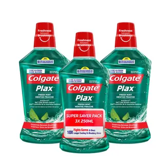 COLGATE PLAX FRESH MINT MOUTHWASH 3X250ML