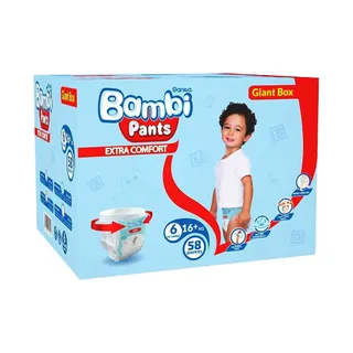 SANITA BAMBI PANTS DIAPER XXL 6 GIANT BOX 58PCS