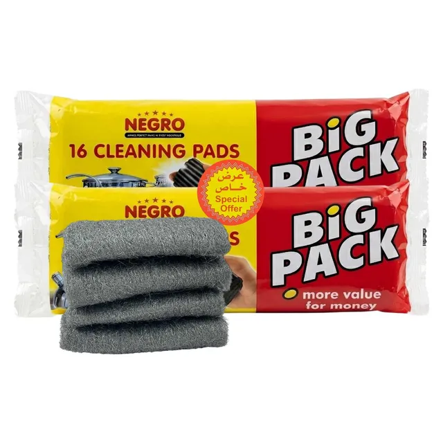 NEGRO CLEANING STEEL WOOL 2X16PDS