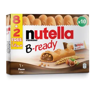 NUTELLA FERRERO B-READY WAFER W/HAZ 8+2X22GM