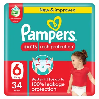 PAMPERS PANTS S6 34'S MEGA PACK