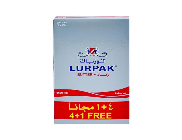 LURPAK BUTTER UNSALTED 4+1X100 g
