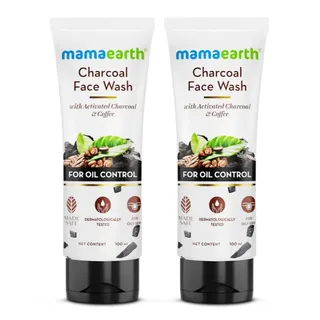 MAMAEARTH CHARCOAL FACE WASH 100ML 1+1FREE