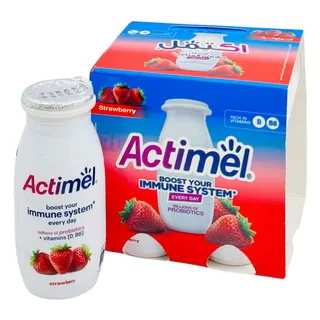 ACTIVIA ACTIMEL S/BERRY DAIRY DRINK 4X93ML