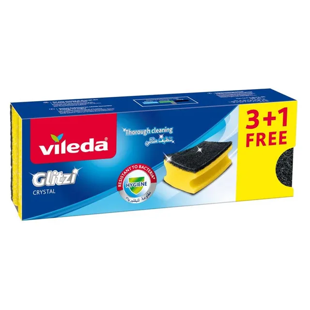 VILEDA GLITZI CLEANING SPONGE 3+1 FREE