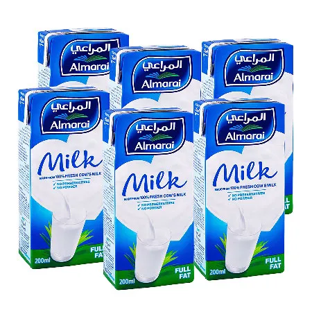 حليب المراعي طويل الأجل كامل الدسم 6*200 ملي