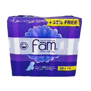 FAM FEMININE PADS 30 +10 PCS FREE