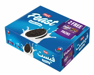 بسكويت أوريكس فيست بكريمة الفانيلا 14*32 جم