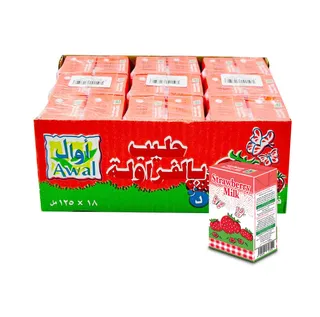 أوال حليب فراولة 18*125 مل