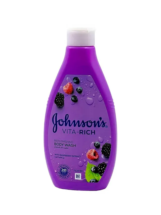 JOHNSONS RASPBERRY EXTRACT BODY WASH 250ML