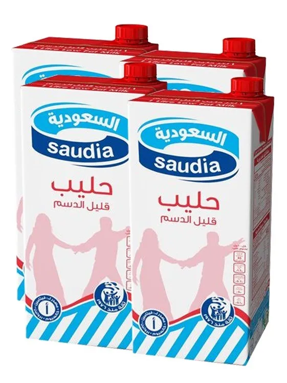 SAUDIA LOW FAT MILK 4 x 1L