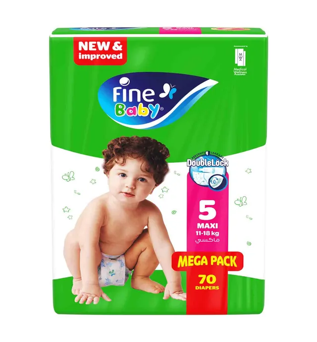 FINE BABY DIAPERS MEGA PACK MAXI 70 PCS