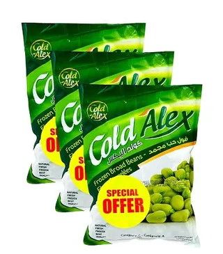 COLD ALEX BROAD BEANS 3X400GM