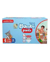 BAMBA BABY DIAPERS PANT BOX X-LARGE NO-5 . 88 PCS