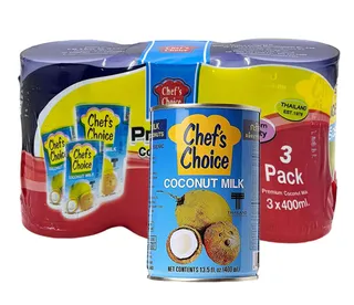CHEFS CHOICE COCONUT MILK&CREAM 3X400 ML