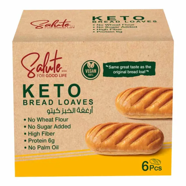 SALUTE KETO BREAD LOAVES 6X35GM