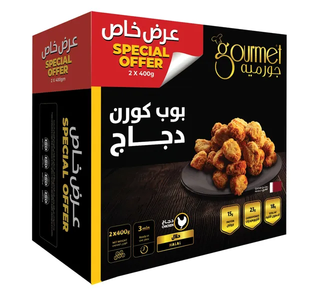 دجاج جورميه بوب كورن 2×400غرام