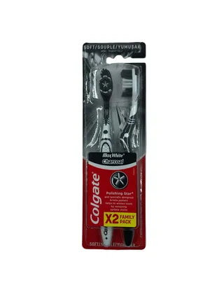 COLGATE MAX WHITE CHARCOAL TOOTH BRUSH 2PCS