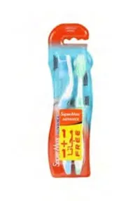 SUPER-MAX ADVANCE MEDIUM TOOTHBRUSH 1+1 FREE