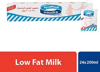 السعودية حليب  قليل الدسم 24 * 200 مل