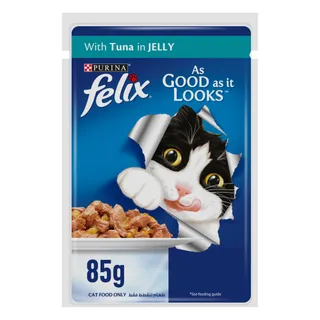PURINA FELIX ADULT CAT WITH TUNA JELLY 85GM