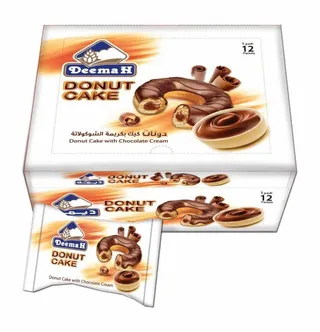 DEEMAH DONUT CAKE CHOCOLATE CREAM 12 X 40GM