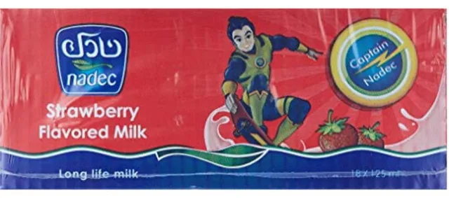 NADEC MILK STRAWBERRY FLAVORED L/L 18 X 125 ML