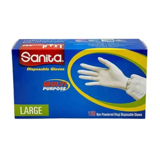 SANITA DISPOSABLE GLOVES L 100PCS