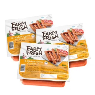 FARM FRESH CHICKEN FRANKS 3X340GM