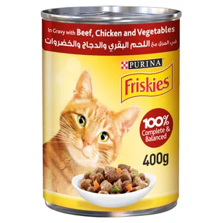 PURINA FRISKIES CAT WITH BEEF & VEGETABLES 400GM