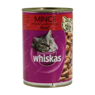 WHISKAS TASTY MINCE BEEF 400GR