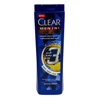 CLEAR SHAMPOO 3 IN 1 ACTIVE FRESH 400ML