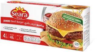 SEARA JUMBO BEEF BURGER 400GM