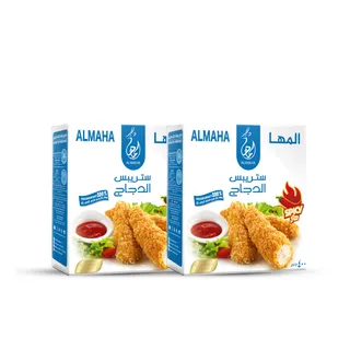 المها ستريبس الدجاج حار 2*400 جم