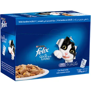 PURINA FELIX SARDINE CAT FOOD 12*85GM