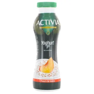 ACTIVIA YOGHURT GO PEACH & SEEDS 280ML