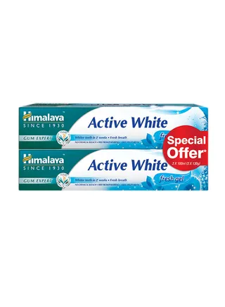 HIMALAYA ACTIVE WHITE FRESH GEL TOOTHPASTE 2X100ML