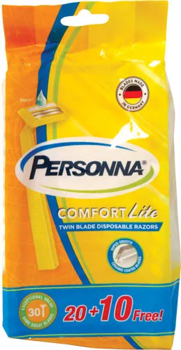 PERSONNA COMFORT LITE DISPOSABLE RAZORS 20+10PCS FREE