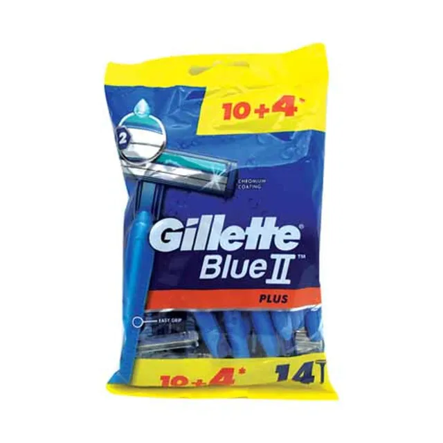 GILLETTE BLUE II RAZOR 10+4 PCS