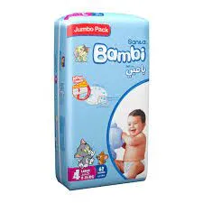 Sanita Bambi Baby Diapers Large 8-16 kg 62 Diapers