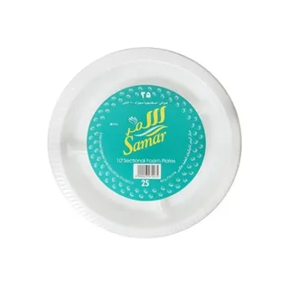 Samar Foam Plates 10" White (Pack Of 25)