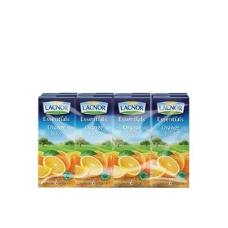 Lacnor 100% Juice Orange 8 x 180ml