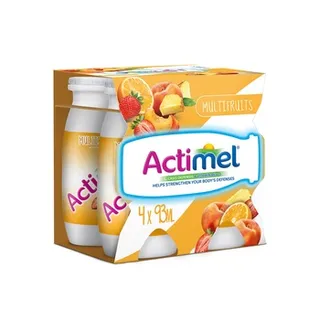 Actimel Multi Fruit Dairy Drink Multi Pack 4 X 93 ml