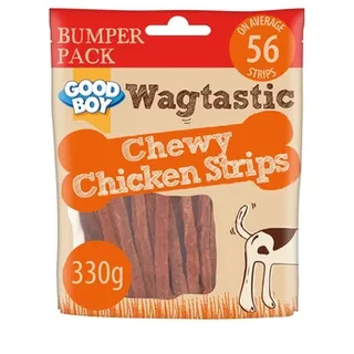 Wagtastic Chewy Chicken Strips Dog Treats 330g