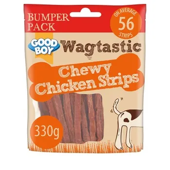 Wagtastic Chewy Chicken Strips Dog Treats 330g