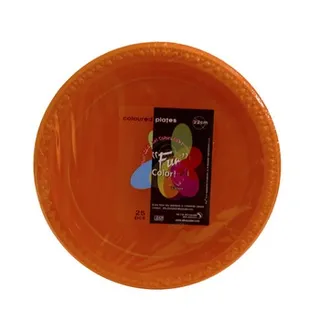 دوبلا طبق ملون برتقالي 25pcs