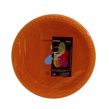 دوبلا طبق ملون برتقالي 25pcs
