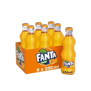 فانتا برتقالي مشروب غازي زجاجة 250ml حزمة 6