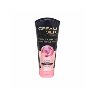 Cream Silk Triple Keratin Rescue Conditioner For Intensely Damaged And Dull Hair Ultimate Straight 170ml